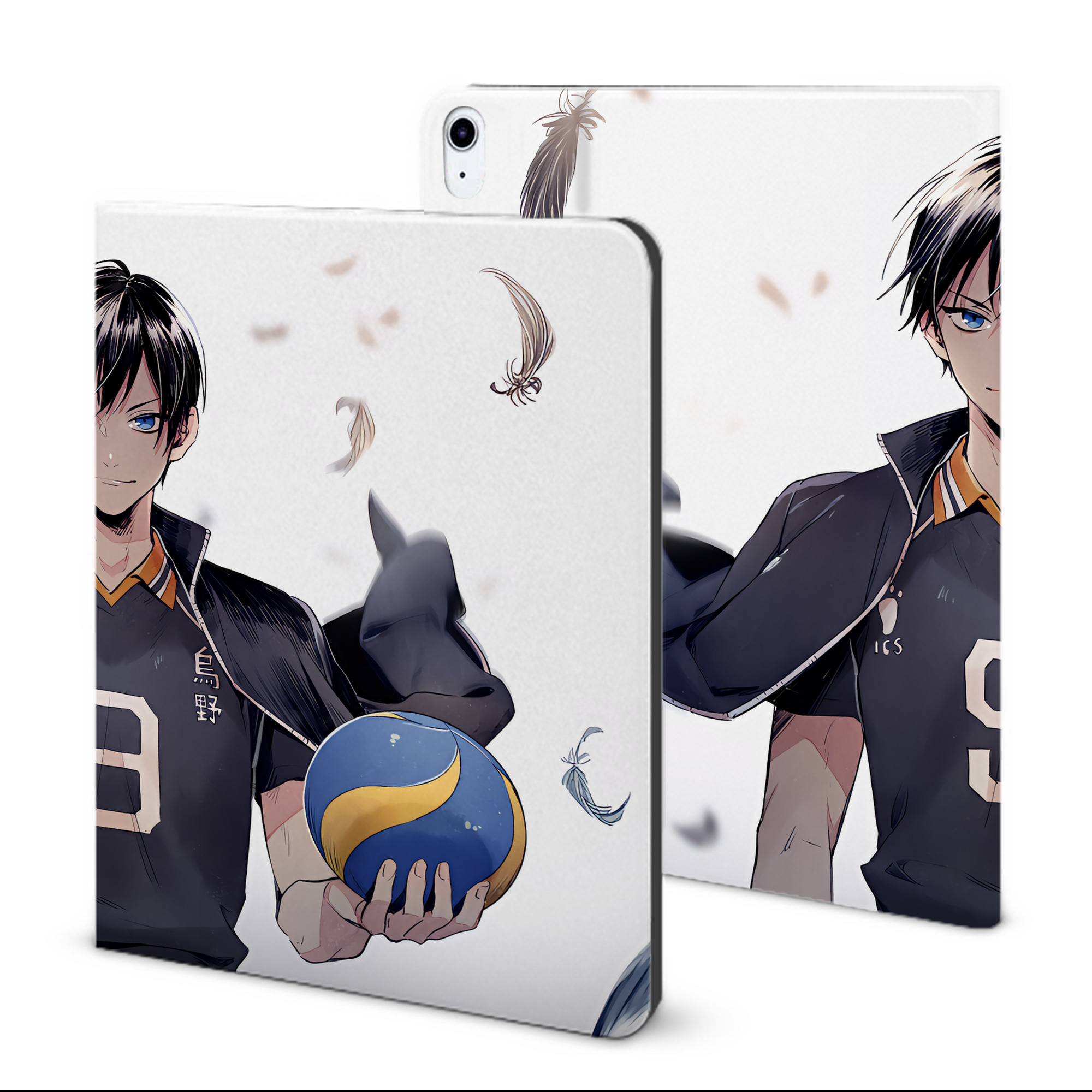 （画像用） ハイキュー!! Haikyu!! IPad ケース ブック型 PUレザー TPU 耐衝撃 軽量 薄型 ペン収納なし 全面保護 IPad 各モデル対応